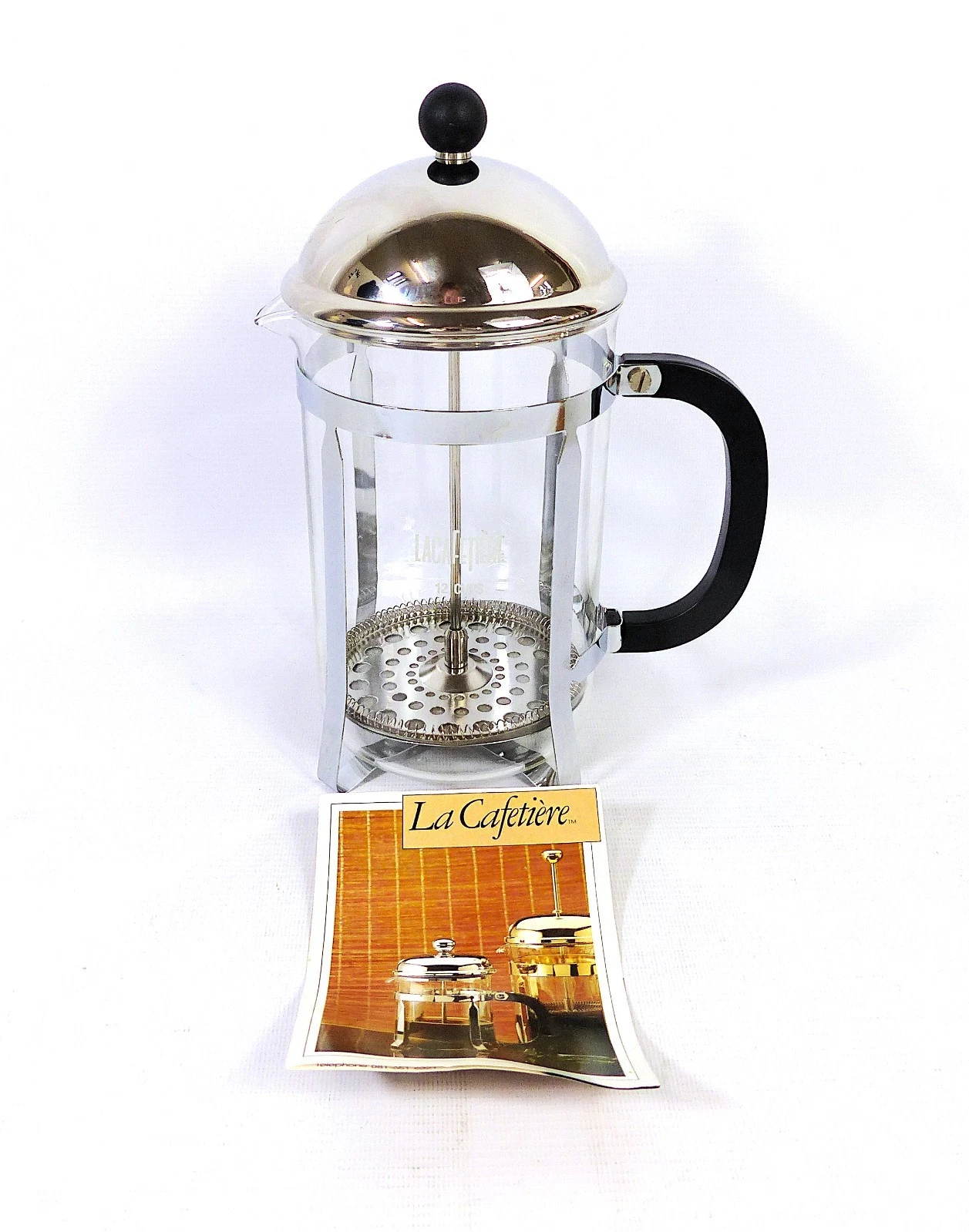 Vintage La Cafetiere Large 12 Cups Glass Cafetiere