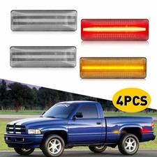 For 1994-2001 Dodge Ram 1500 2500 3500 Clear Len Side Marker Light Amber Red Eaa For 1994-2001 Dodge Ram 1500 2500 3500 Clear Len Side Marker Light Amber Red Eaa