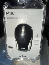 Logitech M187 Wireless Mini Optical Mouse - Black (910-002726 )