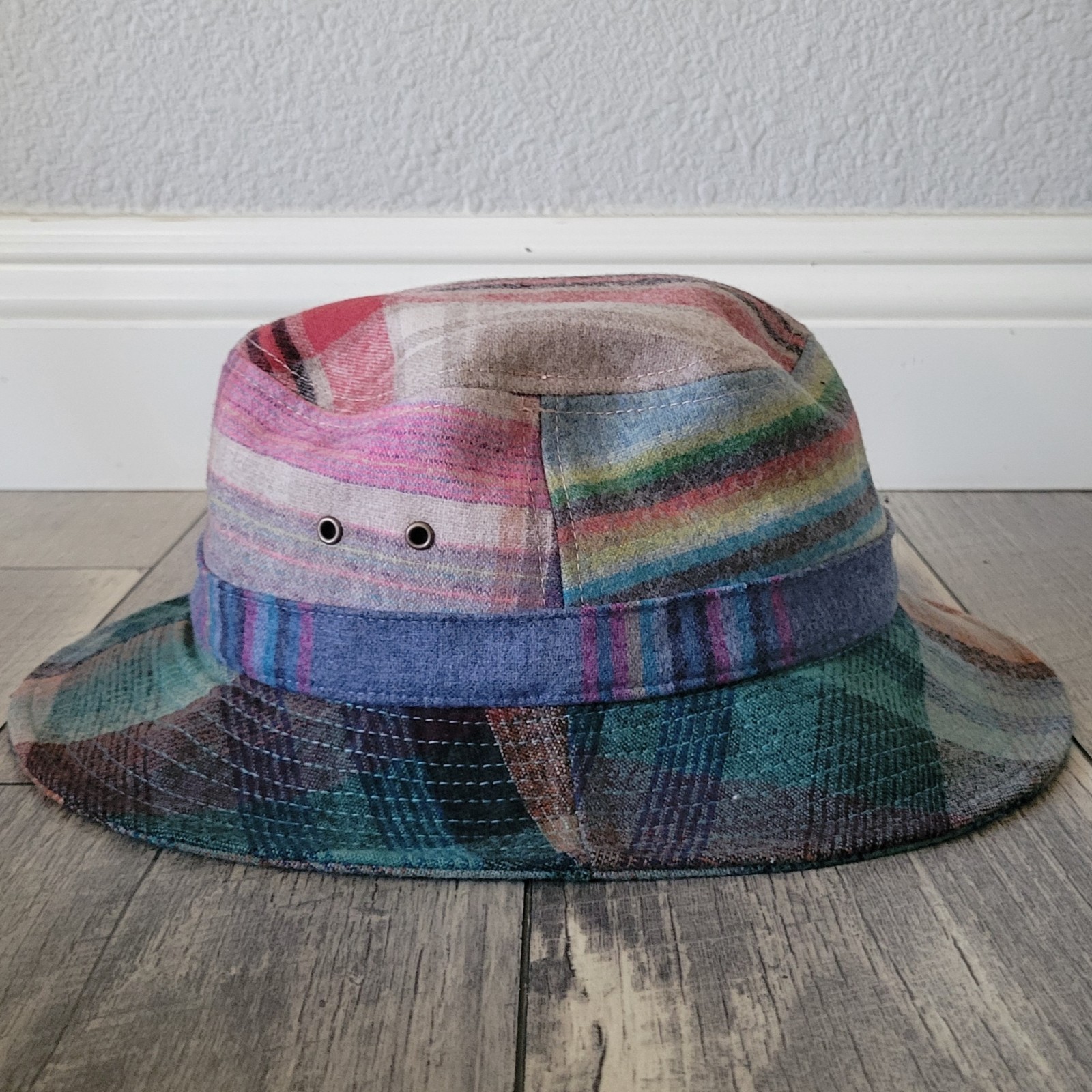 Pendleton Bucket Hat Multicolor Patchwork Plaid 1… - image 2