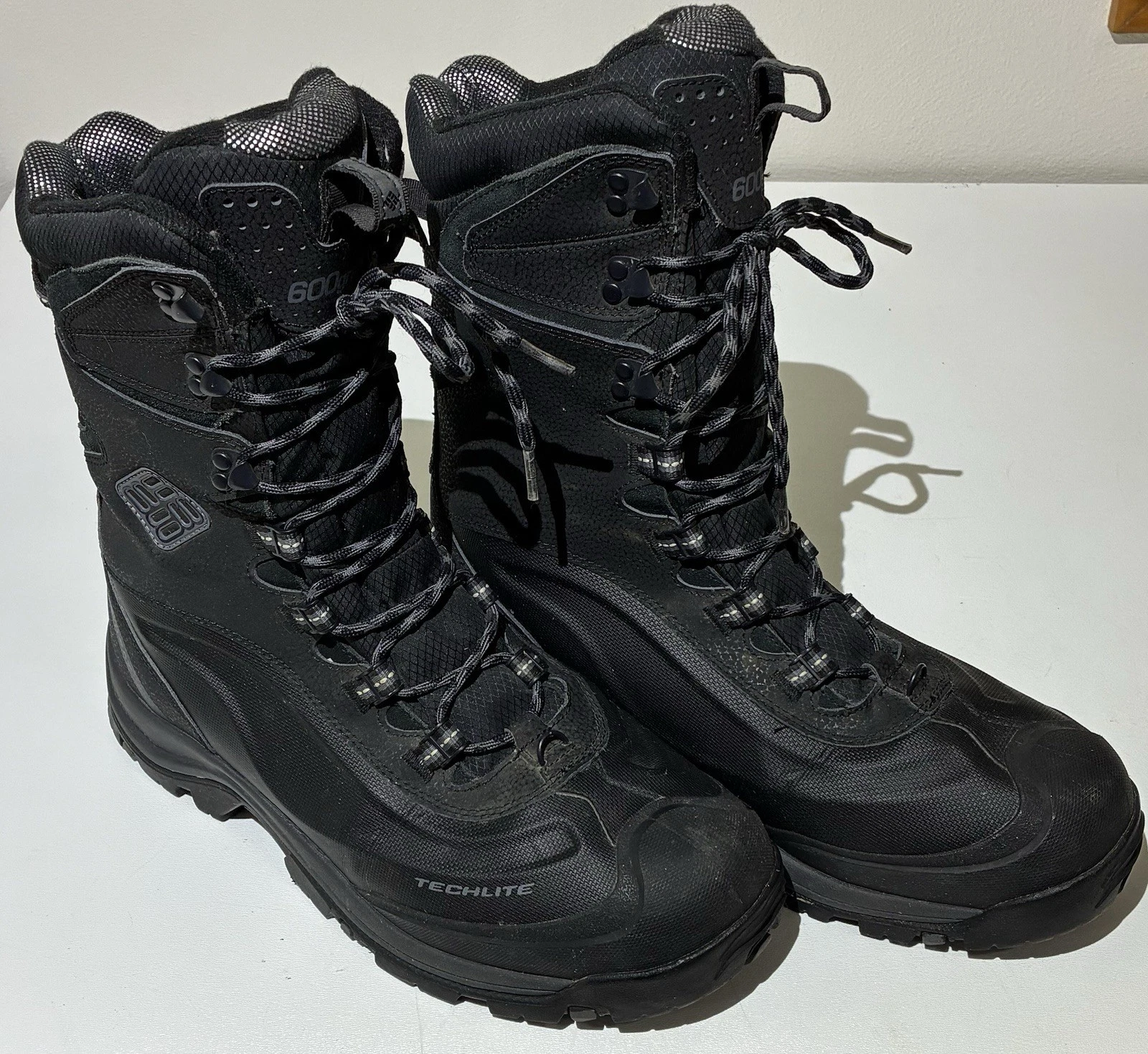 Columbia Mens BUGABOOT Omni-heat Techlite Waterproof Boots US Size 11 Black