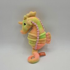 Wild Republic Seahorse Plush Neon Pastel Stuffed Animal Toy 11" Sherbert