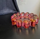 VTG Anchor Hocking Cranberry Boopie Bubble Ashtray Trinket Dish MCM