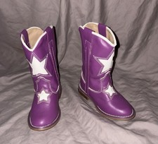 Old Navy Purple western boots with Stars and stitching Toddler Girl sz 5