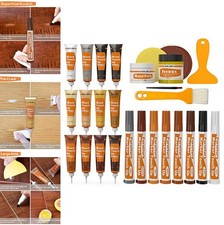 Wood Furniture Repair Kit 28 Pieces Touch Up Fillers Markers Wood Putty