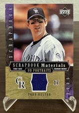 2005 Upper Deck Portraits Scrapbook Todd Helton #SM-TH Materials Jersey Card