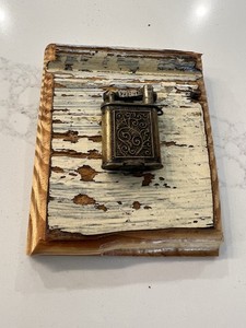 Antique Zenith Lighter on Reclaimed Century Pine | Relic & Remedy