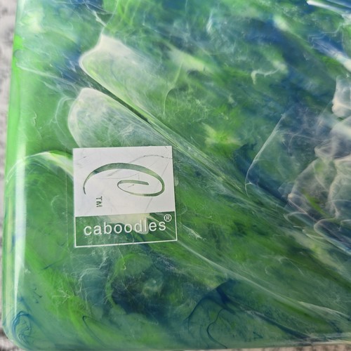 Valigetta Caboodles vintage con vassoio verde blu marmo bianco con specchio - Foto 5 di 6