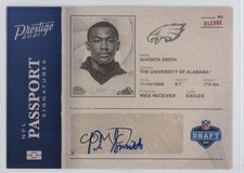 2021 Panini Prestige NFL Passport Signatures DeVonta Smith #PA-DS Auto 0z95