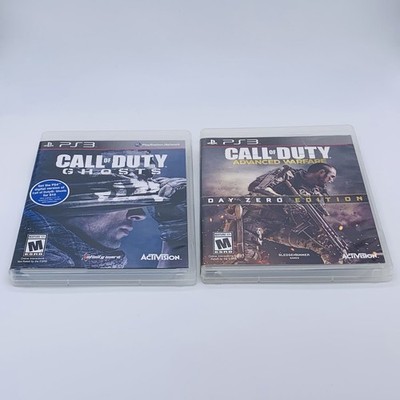 Lot of 2 Call of Duty: Ghosts & Advanced Warfare Day Zero Edition PS3 CIB Tested