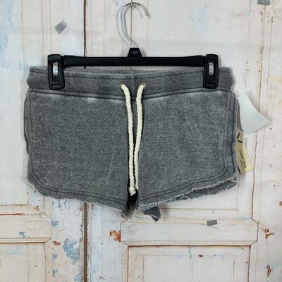 Ocean Drive clothing Co Short Shorts Gray Acid Wash Fleece Drawstring