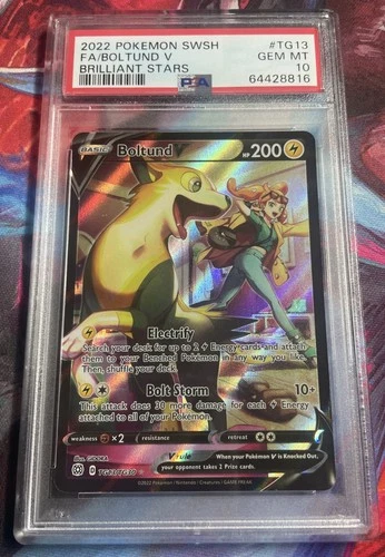 Boltund V TG13 PSA 10 Gem Mint Pokemon SW&SH Brilliant Stars