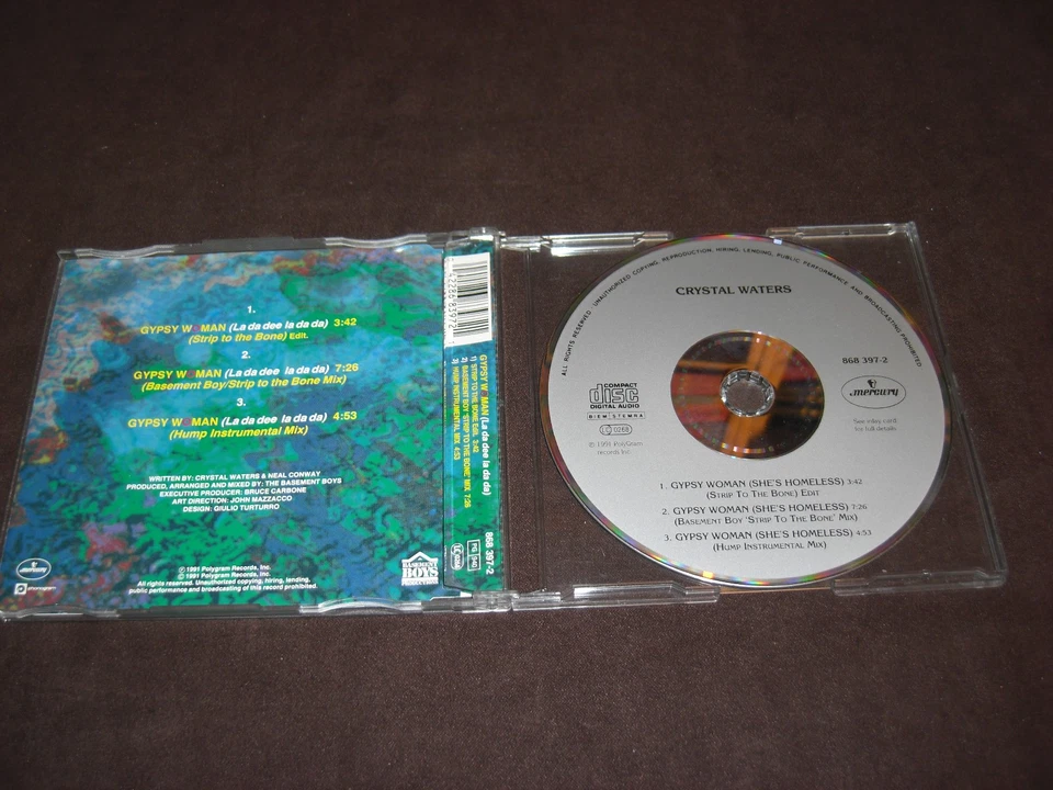 Maxi-CD Crystal Waters – Gypsy Woman (She's Homeless), 1991, Polygram - Bild 3 von 3