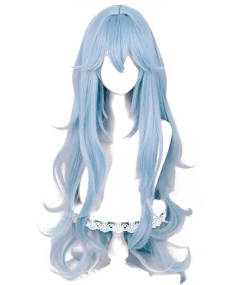 Blau Rei Cosplay Perücke Langhaar Frauen Lockige Halloween Party Perücken mit...