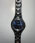 Vintage Seiko Woman’s Stainless Steel Bracelet Watch Blue Dial Day Date