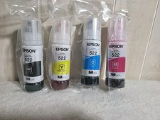 Epson 522 Ink Combo Pack Black Cyan Magenta Yellow Genuine EcoTank 03/2026