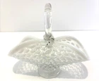 VTG Fenton French Opalescent Hobnail Basket 5.5" Twisted Handle