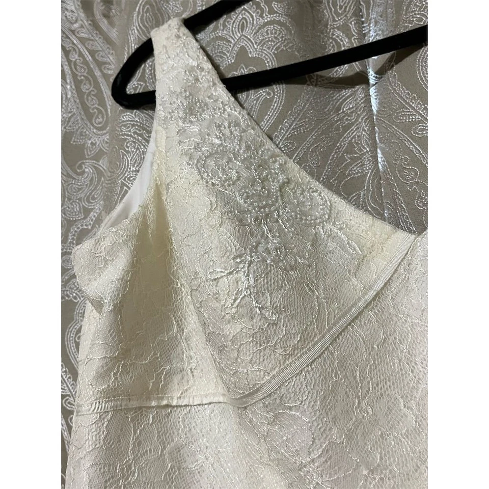 WHITE by Vera Wang Ivory Lace V-Neck A-Line Wedding Dress Plus Size 22W - Image 3 of 4