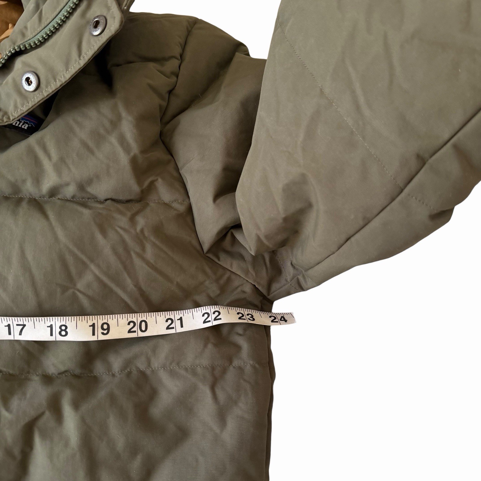 Patagonia Downdrift Jacket Mens Medium Down Puffer NetPlus Green Zip Up thumbnail 3