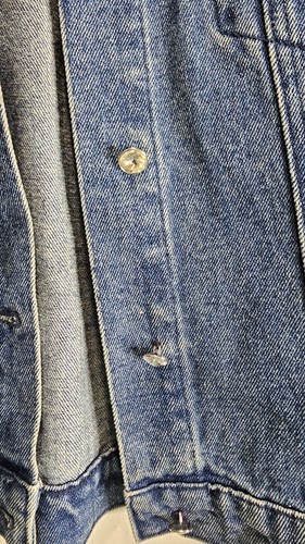 Vintage Christine Alexander Größe M 100% Baumwolle Jeansjacke Damen Strass / - Bild 7 von 12
