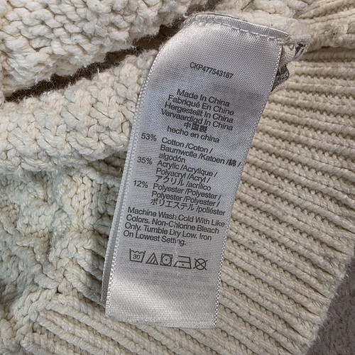 Suéter Madewell Tejido con Cable para Mujer XL Marfil Cuello Redondo Manga Larga Pullover - Imagen 6 de 14