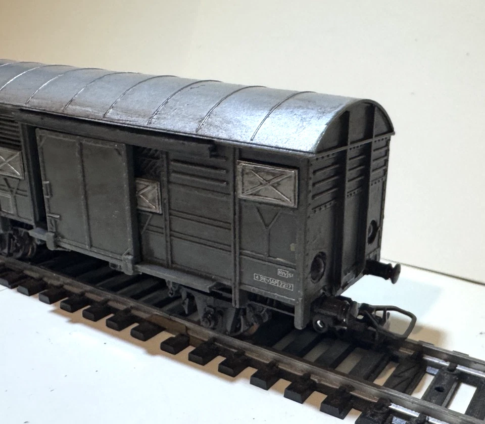 HO JOUEF 6833 - Wagon Couvert à Portes Coulissantes CFL 01 RIV EUROP - - Photo 3/4