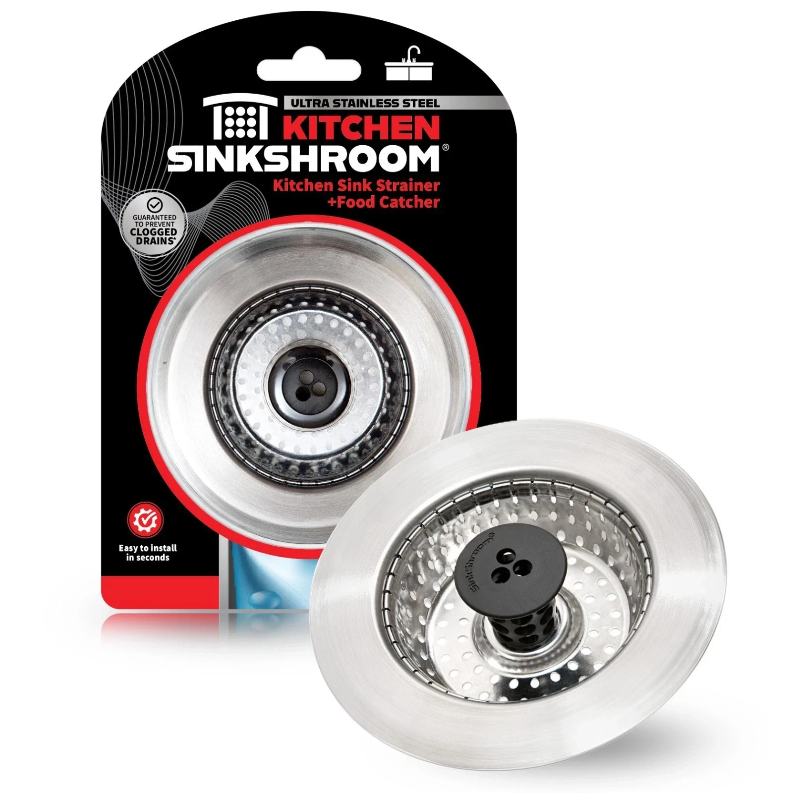 Kitchen SinkShroom® Revolutionary Strainer w/ Anti-Clog Technology by TubShroom
Opens in a new windo