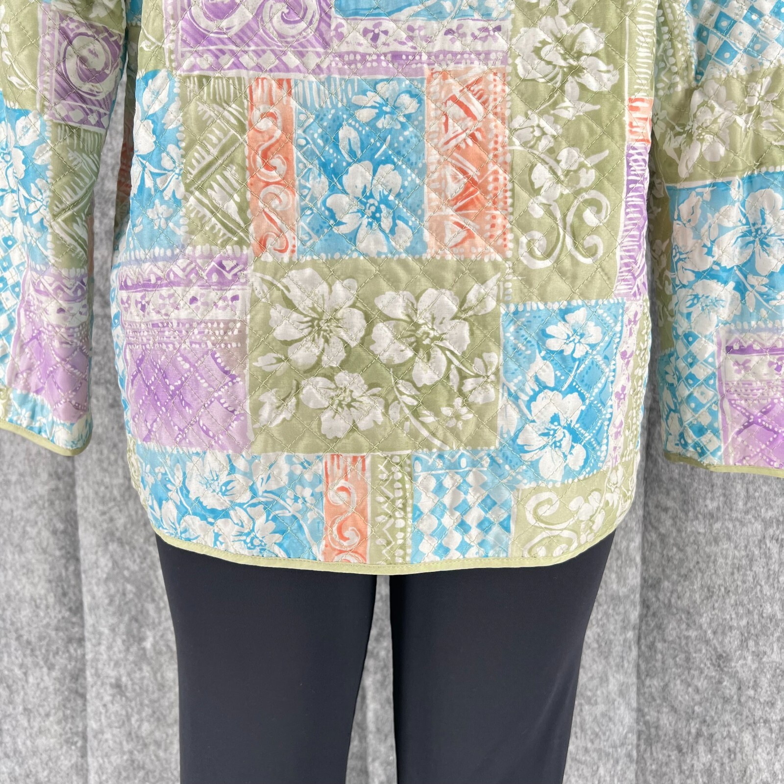 Alfred Dunner Long Sleeve Colorful Floral Quilted… - image 10