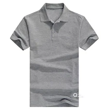 Men's Polo Shirt Dri-Fit Golf Sports Cotton Short Sleeve Jersey Casual Plain