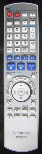 Fernbedienung für Panasonic DMR-ES35V, DMR-ES30V,DMR-ES45V,DMR-EX95, EUR7659YF0, - Bild 2 von 3