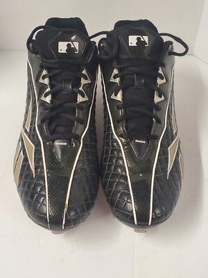 Reebok Baseball Cleats Sz 11.5 Reebok Baseball Cleats Authentic Collection Black/White  main image 2