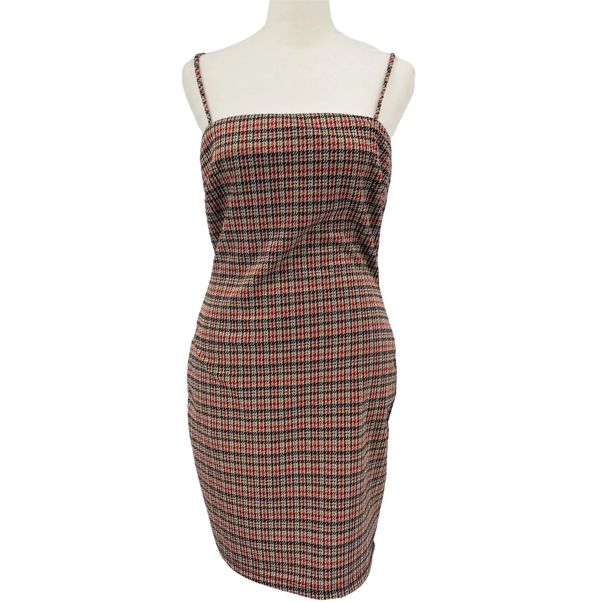 Plaid bodycon mini outlet dress