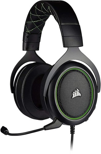 Green Gaming Headset PC PS4 Switch 