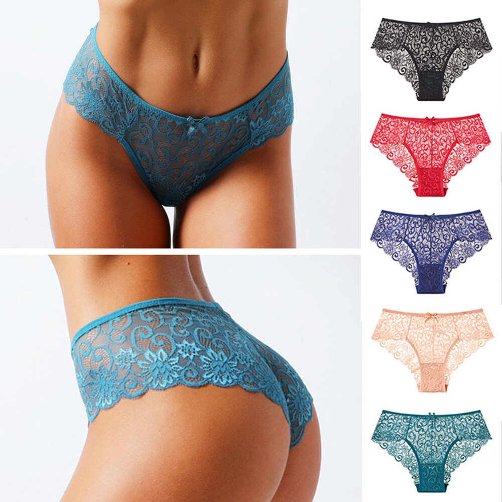 Womens Sexy Thong Lace Plus Size Knickers Panties Lingerie G-string See  Throu  | eBay