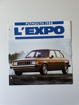Plymouth Expo 1988 dealer brochure - French - Canada