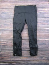 Lululemon Womens Black Tight Leggings Yoga Gym Workout Running Preowned