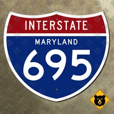 Maryland Interstate 695 Baltimore Beltway highway road freeway sign 21x18
