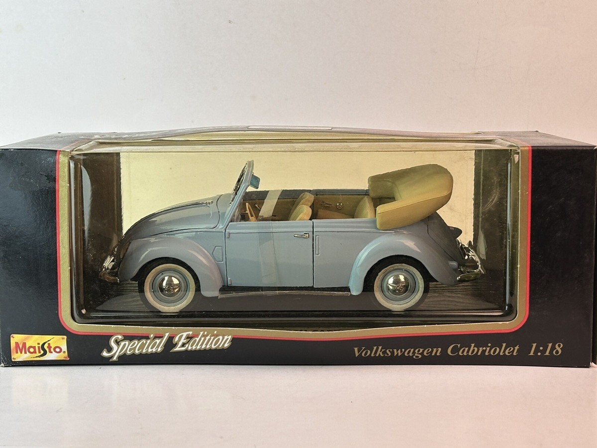 Maisto製 1/18 Volkswagen Beetle 1951 Maisto 1:18 Scale Diecast 1951 Volkswagen Convertible In Original
