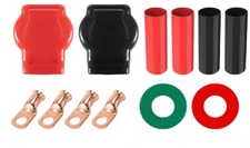 Military Spec Battery Covers+Copper Lugs+Heat Shrink Covers