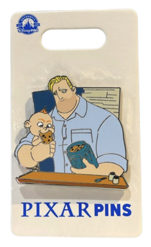 Disney Parks Pixar The Incredibles Mr. Incredible & Jack-Jack Pin New With Card