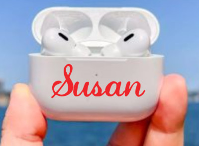 Don't let your kids lose their air pods - Put their name on there - Gift Idea