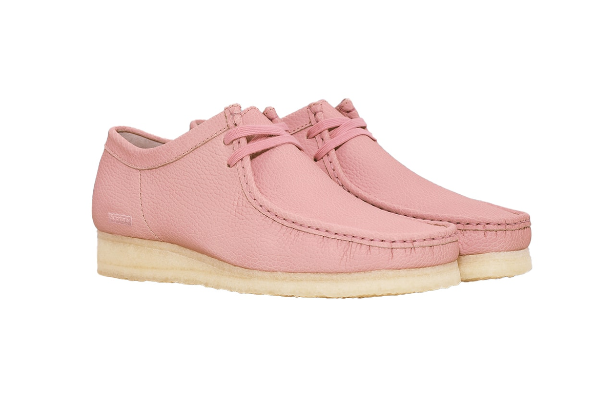 Supreme × Clarks Reflective Wallabee Pink 25SS Week 17 UK 4