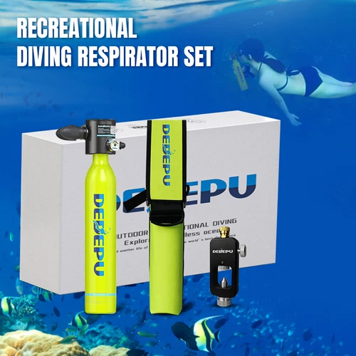 DEDEPU Mini Scuba Diving Equipment Kit Underwater Glasses Oxygen Tank Hand Pump