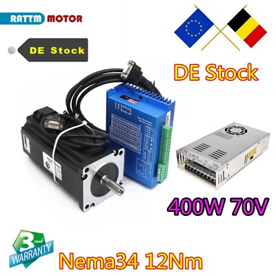 「DE」12Nm NEMA34 Closed Loop Servomotor Driver 1700oz-in+ 400W 70V Schaltnetzteil
