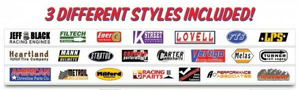 Инновационная поставка для хобби Набор ограждений для автомобилей 1/32 слота с логотипами спонсоров - 3 шт.