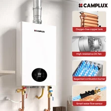Camplux Tankless Water Heater Propane Gas Indoor Instant Hot Water Whole House