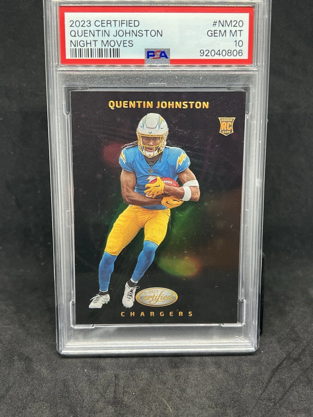 Quentin Johnston Panini Certified Night Moves #NM20 Base