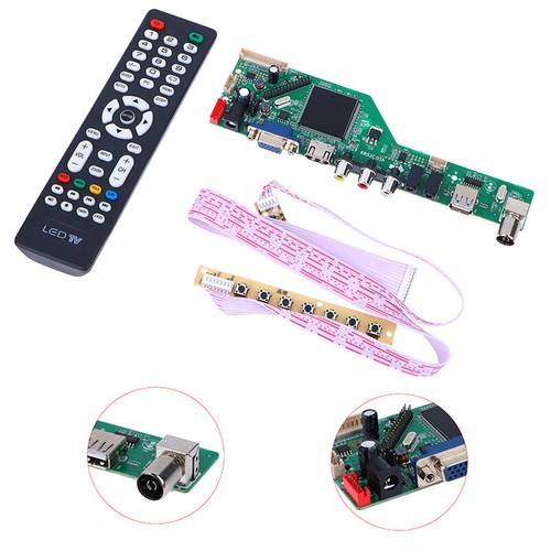 1Set LCD TV Motherboard RR52C.03A Support DVB-T DVB-T2 w/Free Key Remote Control - Afbeelding 7 van 11