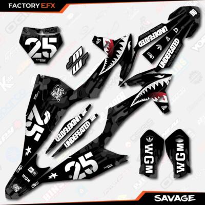 Black Savage Racing Graphics Kit fits KTM 19-22 SX SXF XC XCF 125 150 250 450