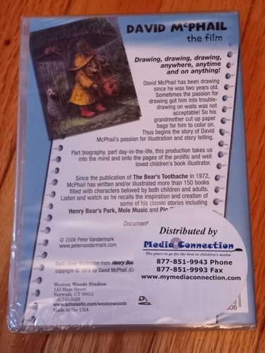 David McPhail The Film DVD 2006 New SEALED Scholastic Weston Woods - Picture 2 of 6